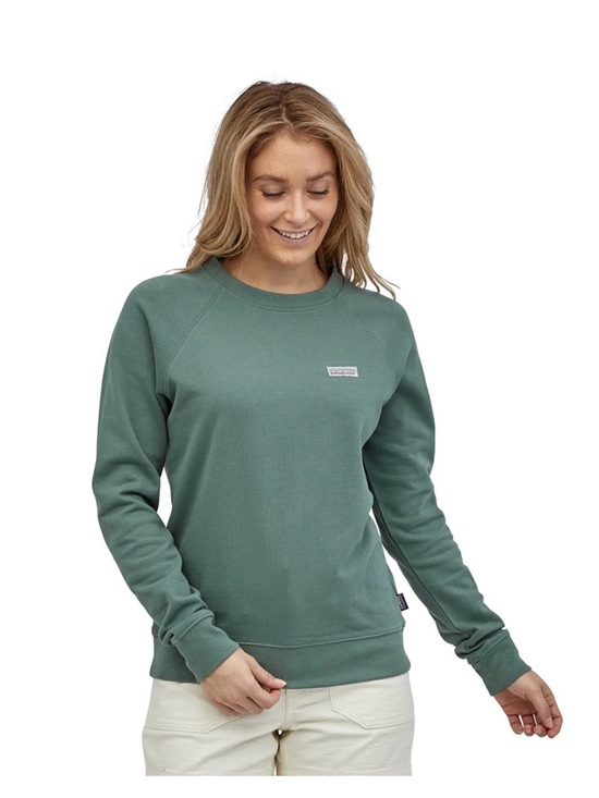 Patagonia Tops - Patagonia Organic Cotton Sweatshirt Women’s M Green Raglan Sleeve Pullover